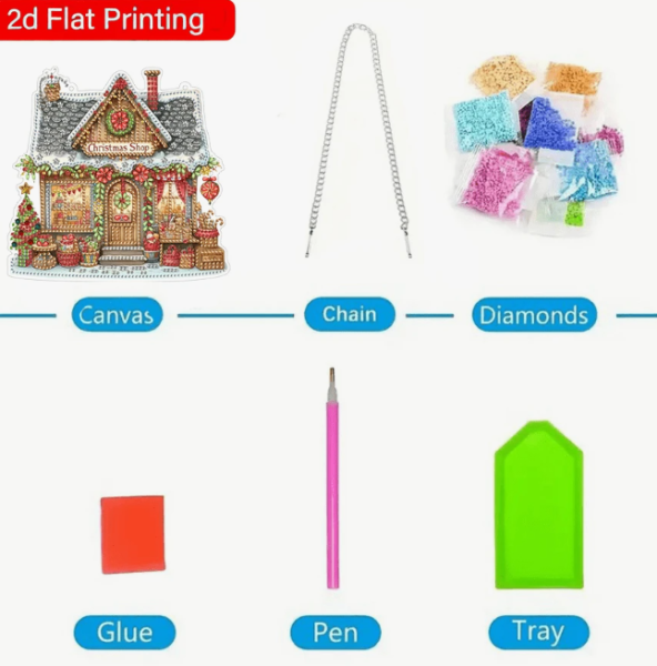 Diamond Painting Weihnachtshaus